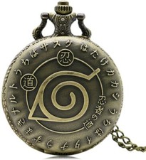 Taschenuhr mit Konoha Symbol für Naruto Fans