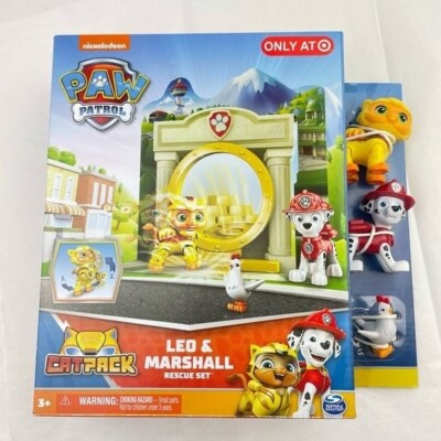 Paw Patrol Cat Pack Leo & Marshall & Chickaletta Rescue Figure Set