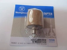 Westinghouse Socket Adapter Candelabra base to Medium Base #70361   NEW