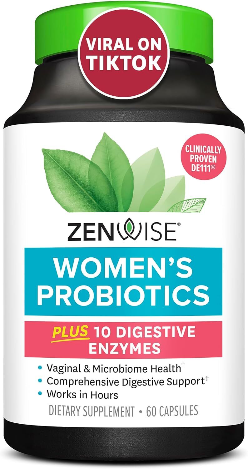 Zenwise Health Probiotics for Women - Digestive Enzymes 60 Count (Pack of 1)