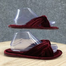 Stars Above Slippers Womens 8 M Gracie Knotted Slip On Slide Flats Red Velvet