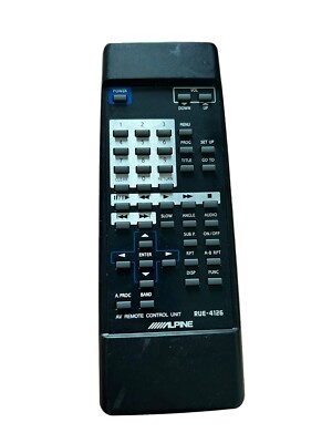 Genuine Alpine RUE-4126 AV Remote Control Tested WORKS! (T8)  (6a)