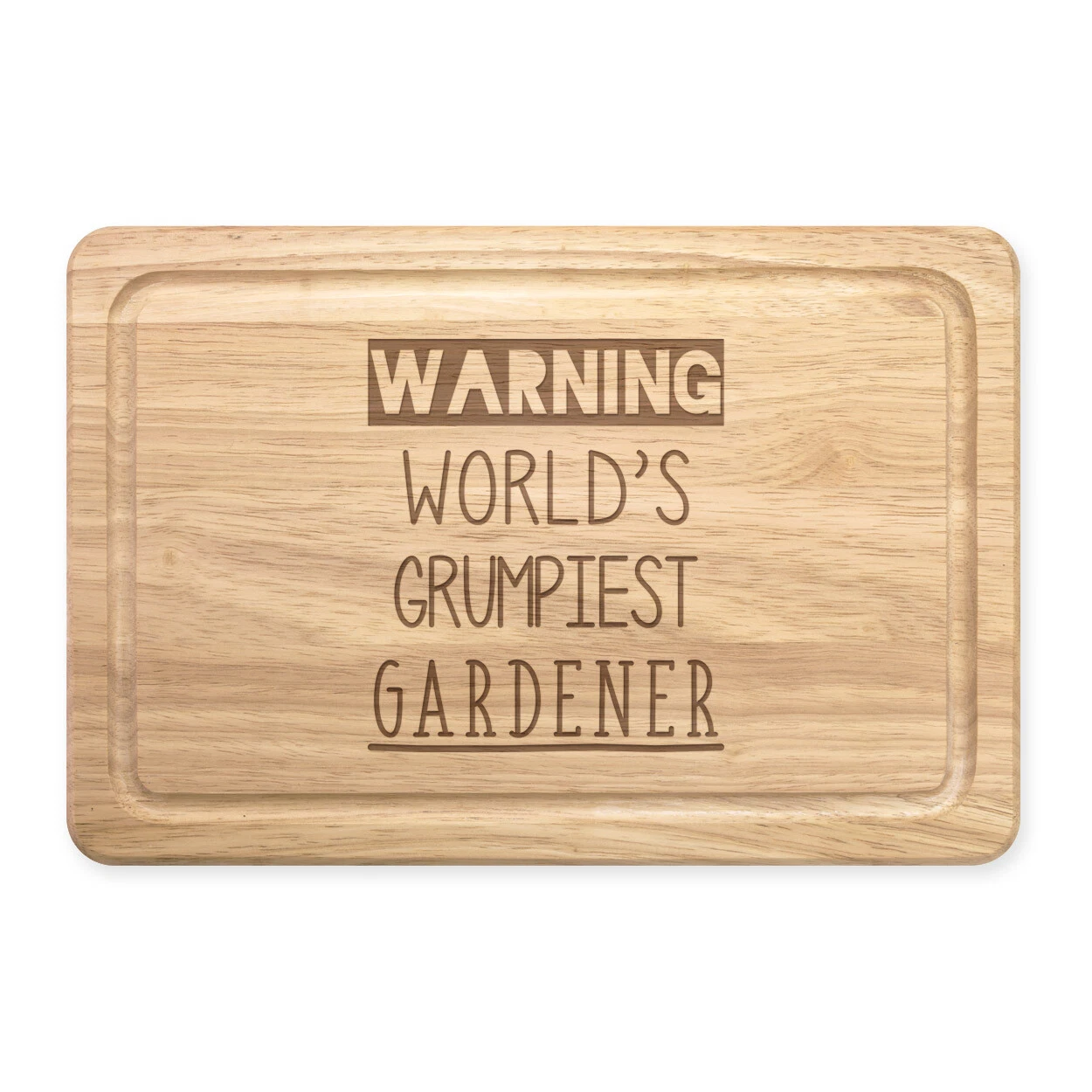 Warning World's Grumpiest Gardener Rectangular Chopping Board Mum Mothers Day