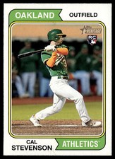 2023 Topps Heritage Cal Stevenson #176 Rookie RC Oakland Athletics