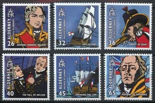 Alderney 2005 Battle of Trafalgar ships set SG A253-A258 MNH mint *COMBINED POST