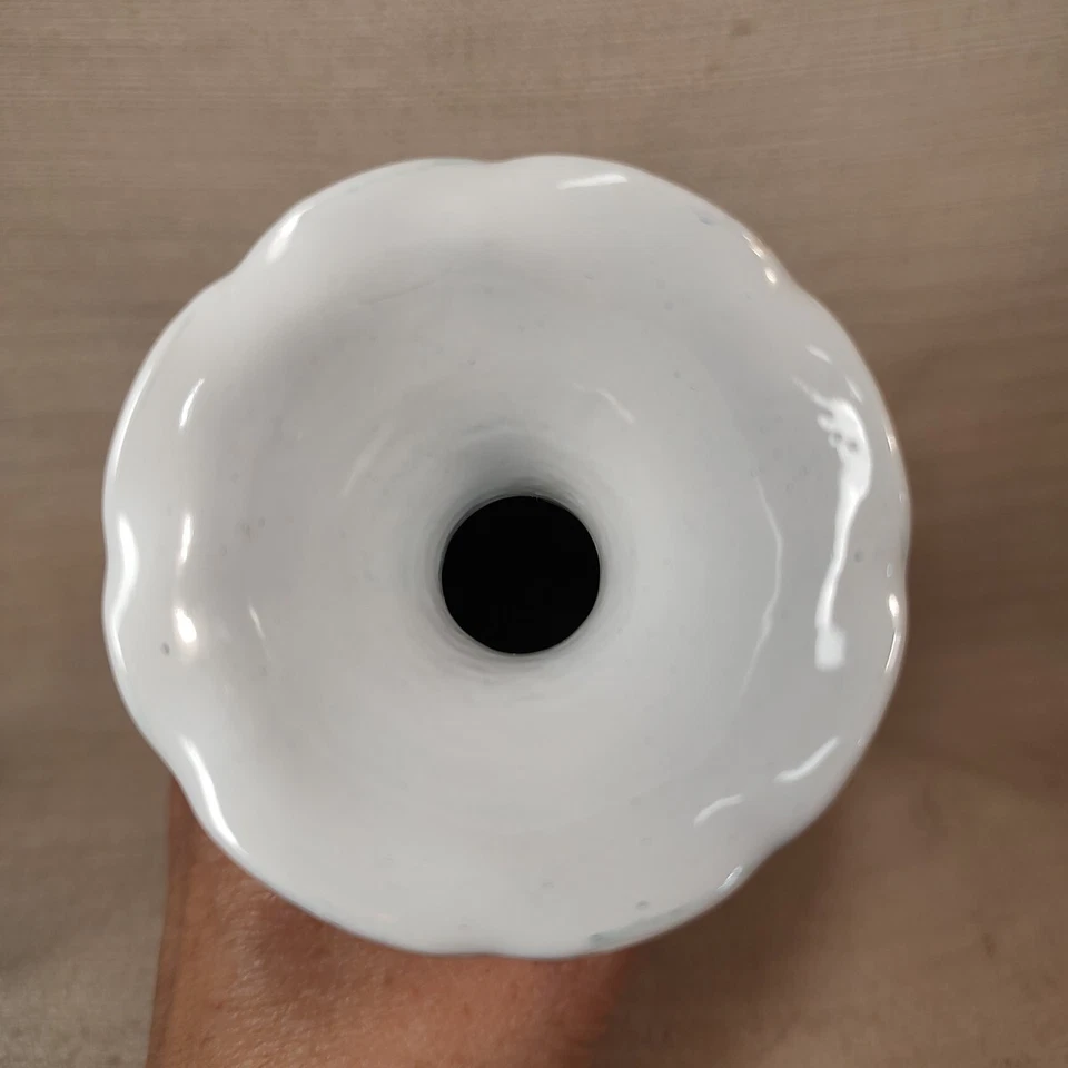 Minekari Persian Vase Enamel Over Copper Vase Blue Red White Small Smear EUC - Image 4 of 4