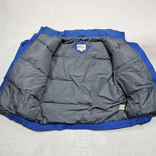 Vtg St Johns Bay Bomber Puffer Jacket Men Large 42 Down Feather Fill Snow Winter - Picture 9 of 17