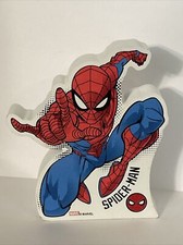 Spider Man Wood Block Wall Hanging Approximately 5" Tall Marvel