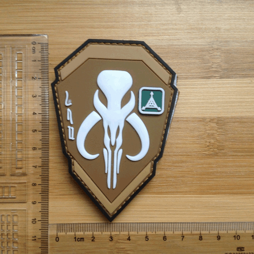 STAR WARS BOBA FETT MANDALORIAN BANTHA SKULL 3D TACTICAL PVC RUBBER PATCH - Bild 4 von 6