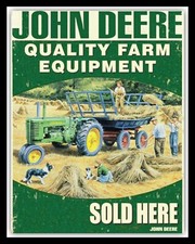 JOHN DEERE TRACTOR QUALITY FARM EQUIPMENT MACHINERY METAL PLAQUE TIN SIGN 2290