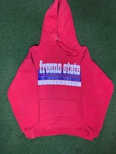 90s Fresno State Bulldogs - Vintage College Hoodie Large 