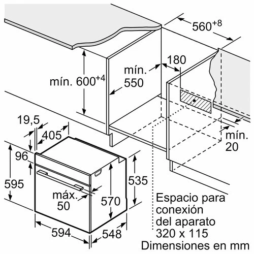 Balay Backofen 3HA5821G3 – Pyrolyse & Dampffunktion Energieeffizienz A+ - Bild 3 von 4