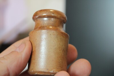 Antique, 2 1/2'', Salt Glazed, Stone, Ink Bottle, Item#A- 5426