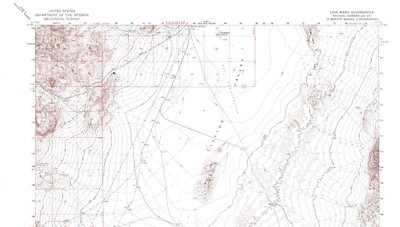 Lida Wash Quadrangle Nevada 1963 Topo Map USGS 15 Minute with Markings