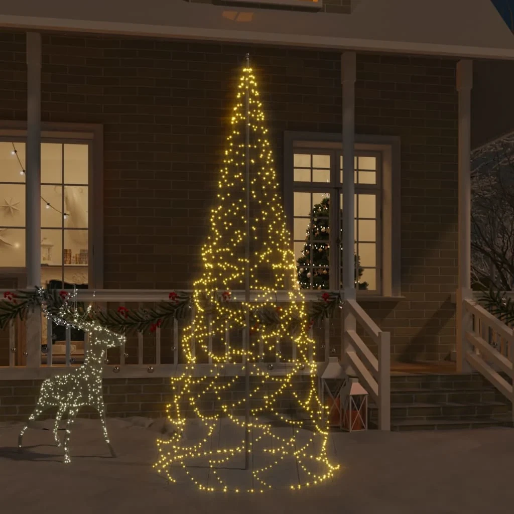 NNEVL Christmas Tree on Flagpole Warm White 500 LEDs 300 cm eBay