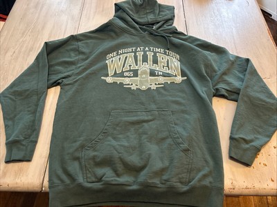 Morgan Wallen Green One Night at a Time World Tour Hoodie Sweatshirt Size XL