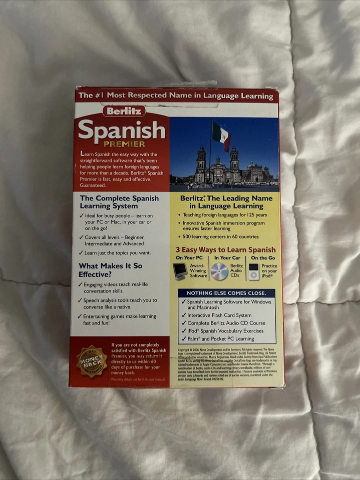 Berlitz Spanish Premier Software Windows PC Mac 2006 Eight CD Language Learning  - Image 2 of 4
