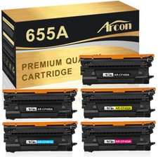 5PK 655A CF450A Toner Compatible With HP Enterprise M653dn M652dn M681dh M681f
