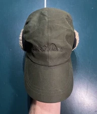 Eddie Bauer Goose Trapper Hat L/XL Hunting Green Down Cap Fleece Line Ear Warmer