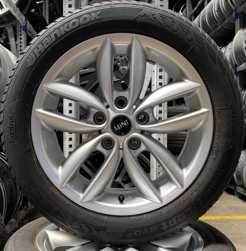 4 Orig MINI Winterräder 5 Star Double Spoke 205/55 R17 91H R60 R61 9803723 1238 - Bild 2 von 3