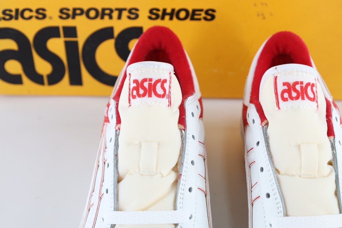 NOS Vintage 90s Asics Mens Size 6 Spell Out Outrage Lo Sneakers Shoes White Red NOS Vintage 90s Asics Mens 6 Spell Out Gel Rage Lo Sneakers  main image 2