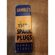 Vintage Nos Tiger Spark Plug T12 Original Box