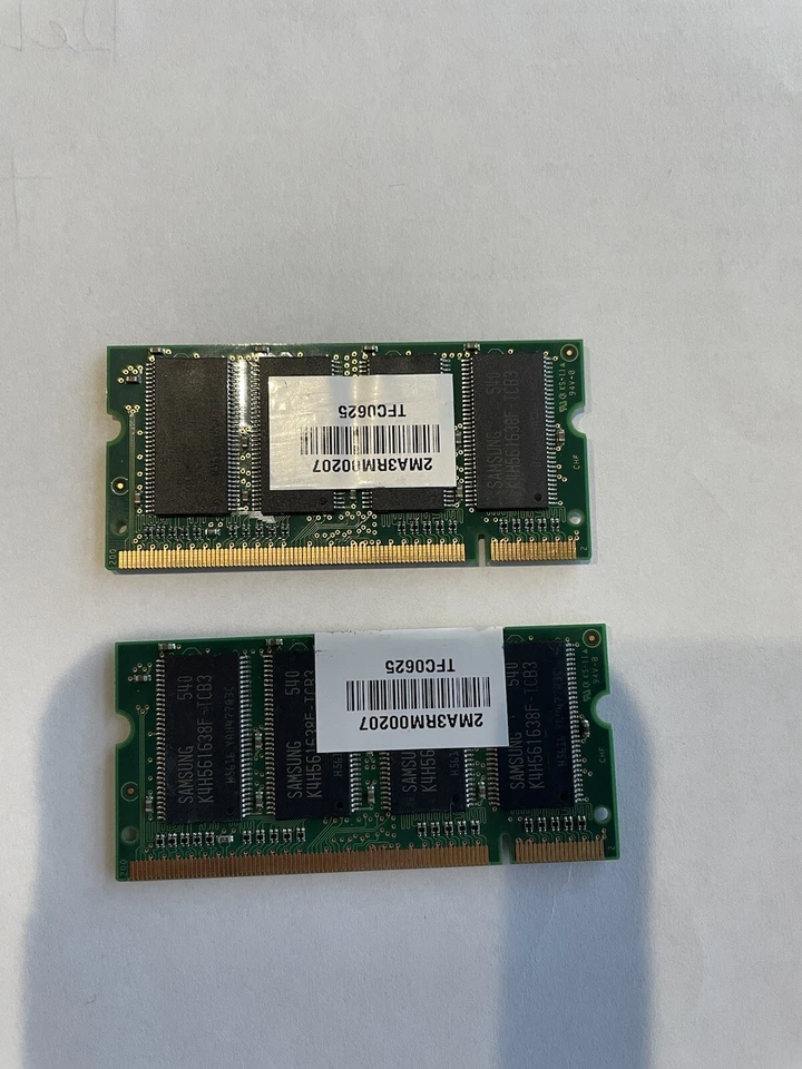 Lot Of 2 - PC2700S-25331-A0 Samsung 256MB PC2700 DDR-333MHz Laptop Memory RAM - Image 2 of 3