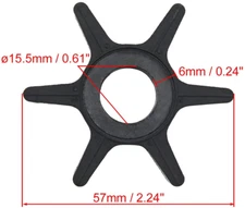 New Outboard WATER PUMP IMPELLER For MERCURY CHRYSLER FORCE 25-50HP 47-F433065-2