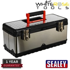Image of Sealey Toolbox Stainless Steel 505mm with Tote Tray Lockable Portable