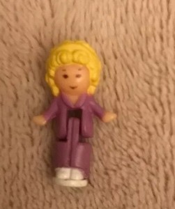 Polly Pocket Bluebird Vintage Figure Blonde Hair Purple Outfit