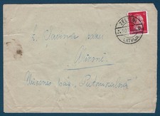 LETONIA: 1943 Cubierta de ZELTINI a Aluksne - Ocupación alemana 30 de noviembre de 1943