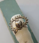 Spinning Heart Shaped 925 Sterling Silver Ring Motion Vintage Size 6.5