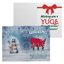 Funny Trump Christmas Card | Walking in a Winning Wonderland Greeting Card MAGA