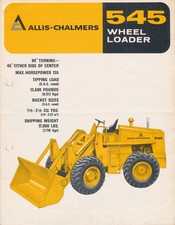 ALLIS-CHALMERS 545 WHEEL LOADER  BROCHURE.