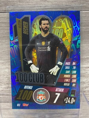 アリソンベッカー まとめ売り 2020-21 Topps Match Attax UCL 100 Club Alisson Becker #CL1 | eBay