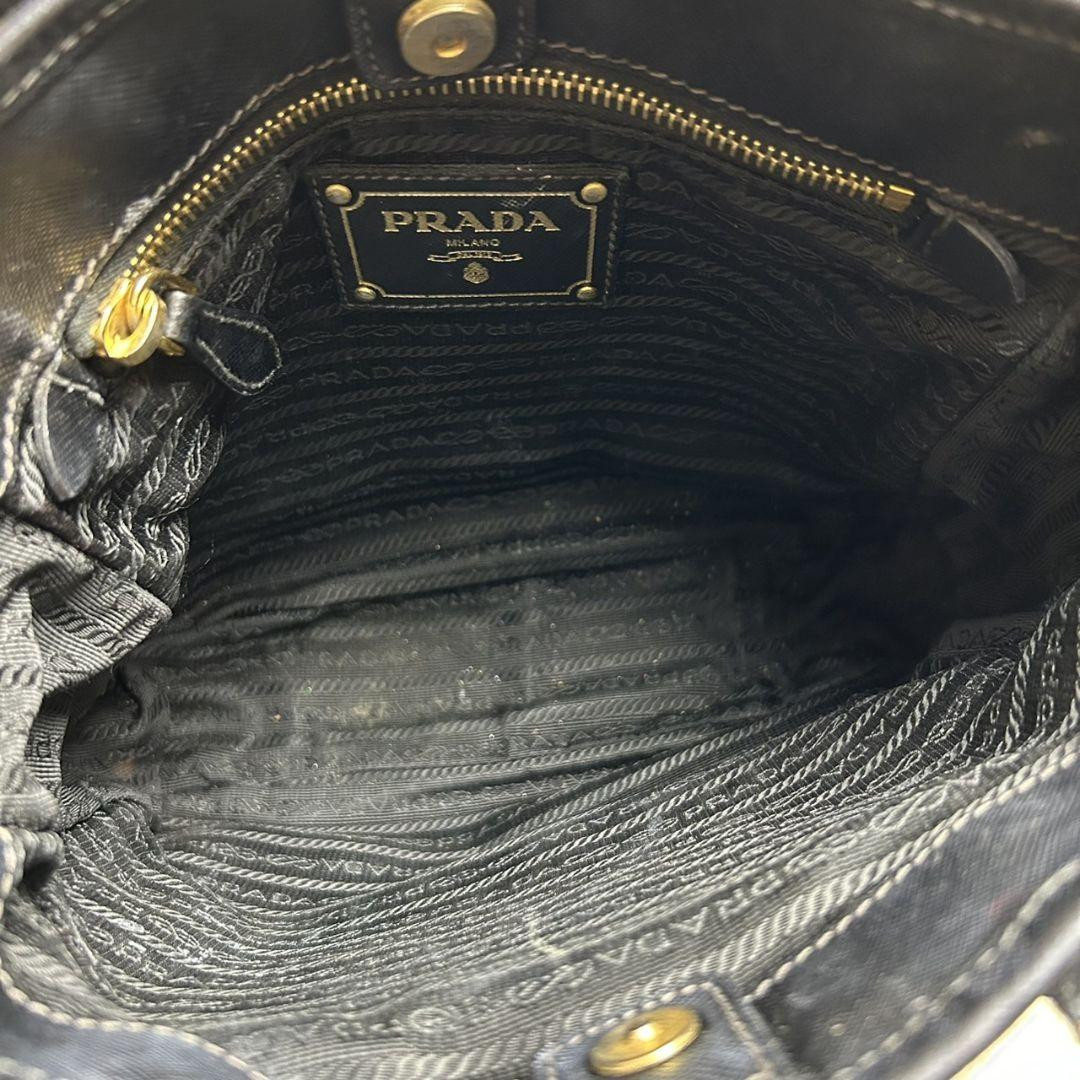 PRADA 90s Archive 2way Handbag Black with Shoulder Strap PRADA 90s Archive 2way Handbag Black with Shoulder Strap