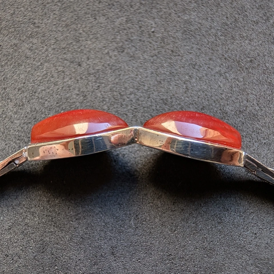Vintage Designer Armband Sterling Silber 925 Karneol alt - Bild 3 von 4