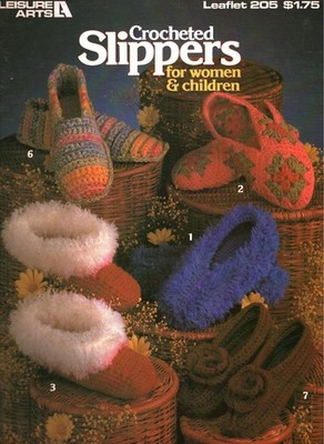 Crocheted Slippers for Women & Children | Leisure Arts 205