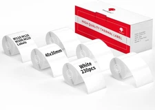 6-Pack Phomemo M110 Original Labels 1.57x1.18, Black on White 