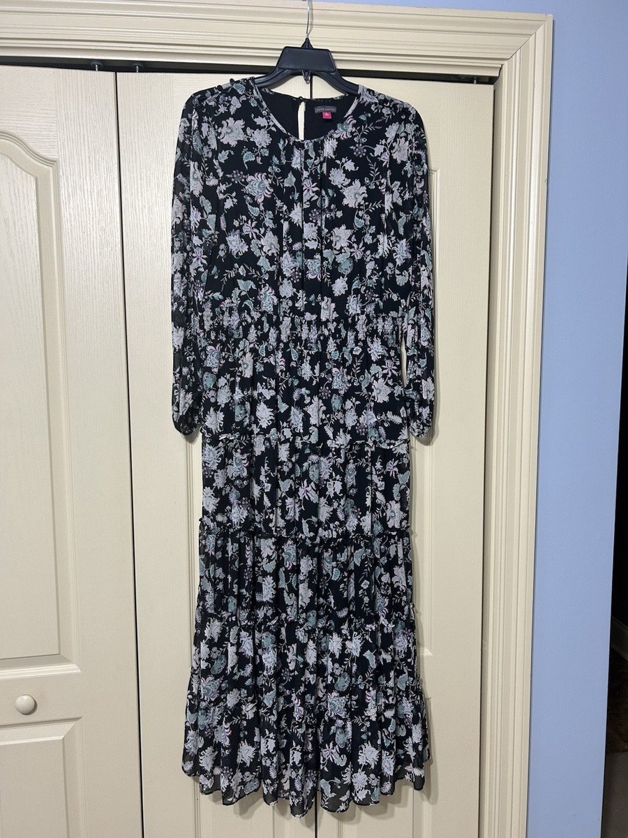 vince camuto long sleeve maxi dress Vince Camuto V-neck Long Sleeve Maxi Dress