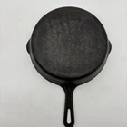No. 7 Griswold Skillet 701 C Erie PA Small Logo Grooved Handle Unrestored Warped