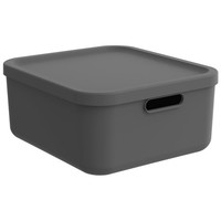 Rotho Albula Aufbewahrungsbox Mit Deckel Aufbewahrungskorb Kunststoff Grau 20 L