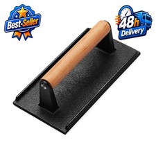 AIVIKI Heavy Duty Cast Iron Burger Press - 8.2x4.2In Grill Press