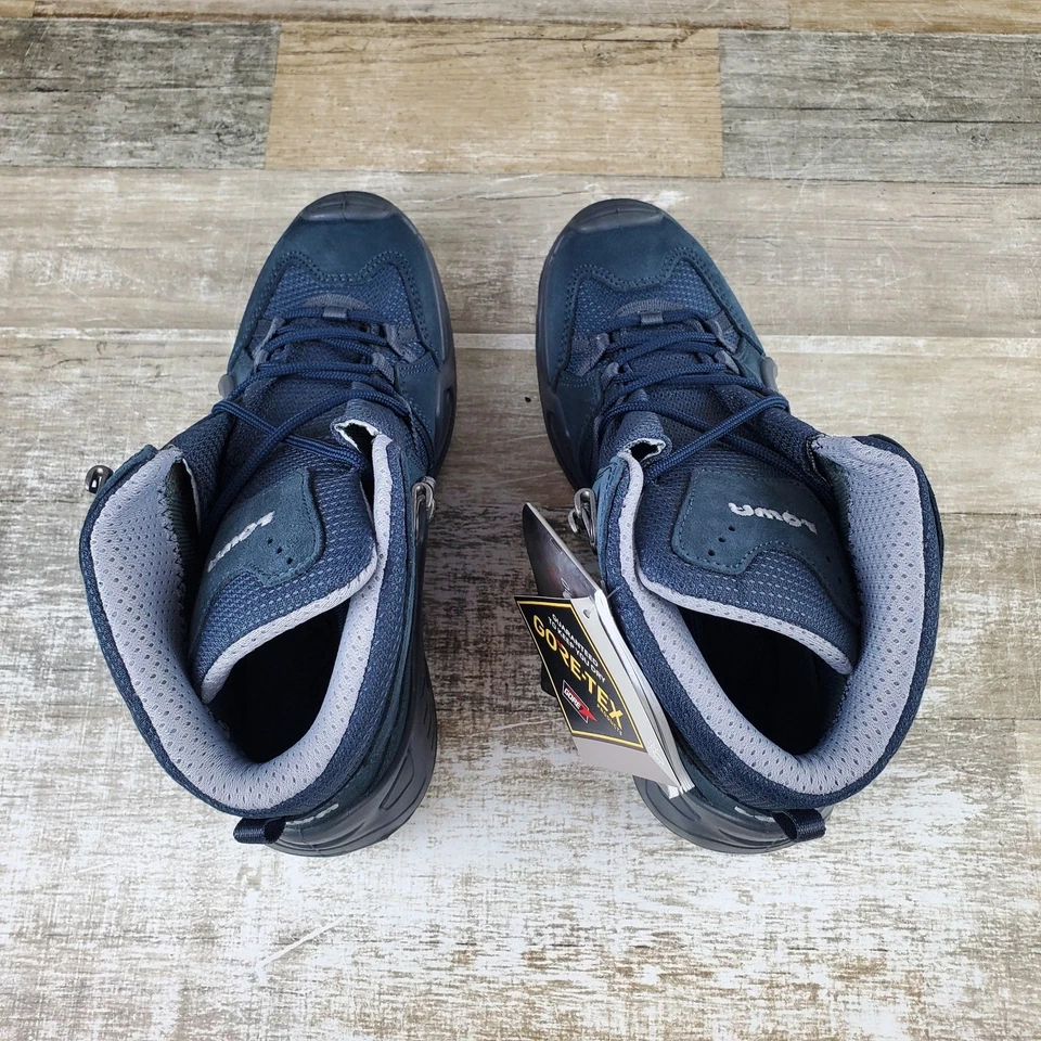 Lowa Zephyr GTX Mid Damen Stiefel Gr. 7 Stahlblau Leder Wasserdicht Wanderschuhe - Bild 4 von 4