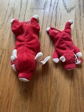 Ty Beanie Baby Snort with Tags And Teeny Weeny Snort - Rare 1995 Vintage Plush