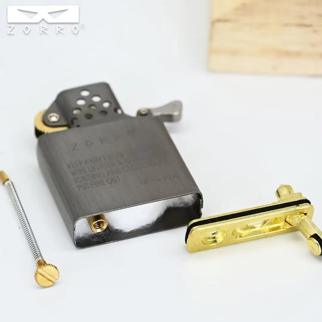 Zorro Z2 Pure Titanium Petrol Lighter Insert Upgrade & Metal Gasket, Fits: Zippo