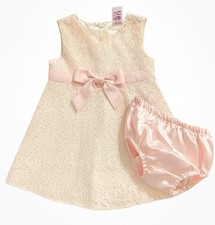 Vintage Gymboree Sweet as Sugar Pink Lace Dress Bloomers 12-18M Easter