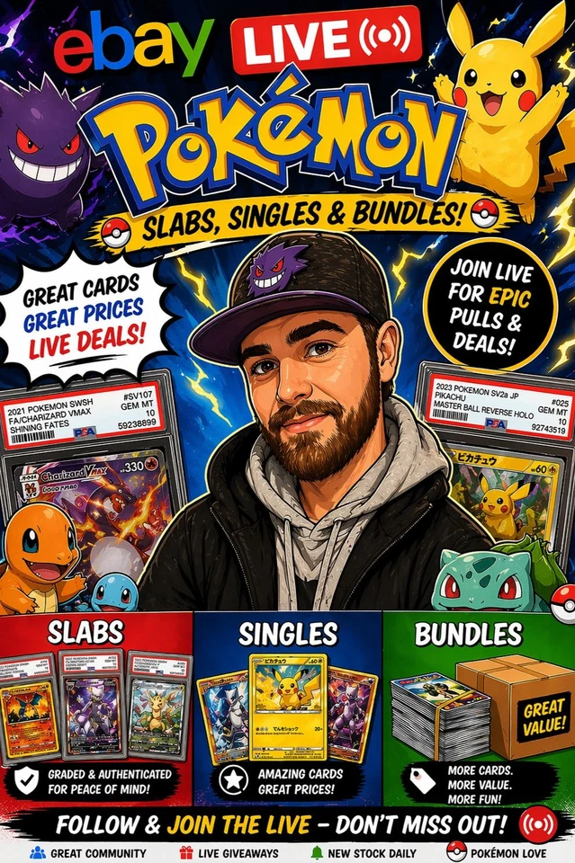 Pokémon sunday singles, sealed, bundles and graded cards