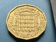 1964 Elizabeth II  British Threepenny  3d
