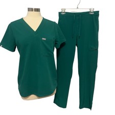 FIGS Scrub Tops  Set Womens Small  X-Small Lot of 7 Aqua Teal Green Blue